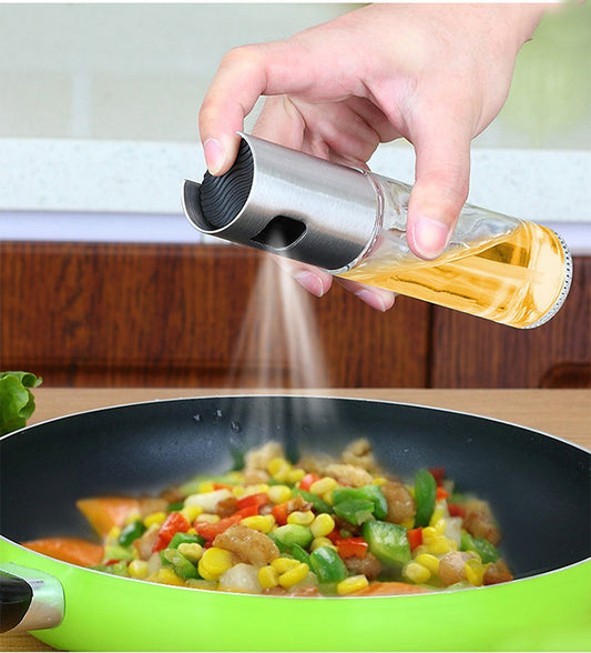 Healthy Kitchen Cooking Oil & Vinegar Spray Bottle – Easy, Even Spraying for Perfect Cooking
